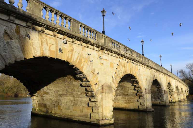 The Maidenhead bridge, pictured on a sunny day